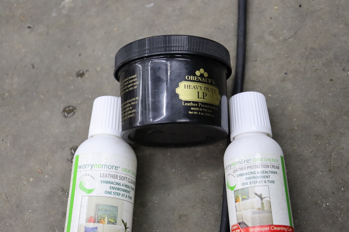 Leather oil used (same as boots)