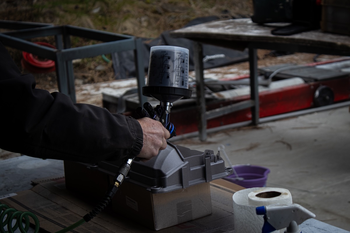 Mid-process drying shot